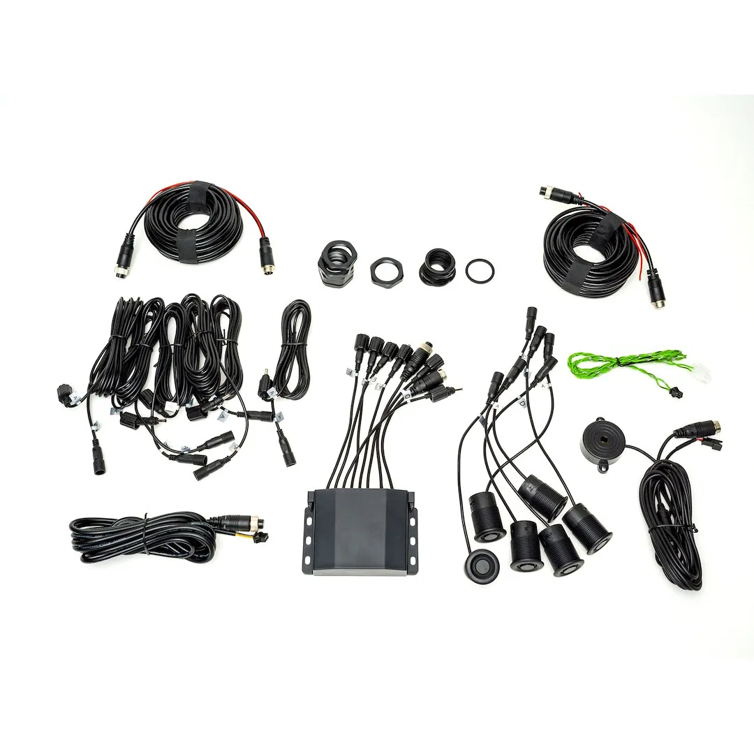 FLTW-3060 – BRAND MOTION Parking Aid System, Complete Parking Aid System With 6 Sensors IP68 Water Resistant Black Up...